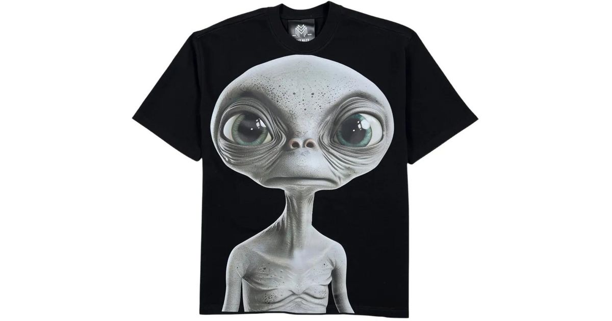 M4MaddMaxx Alien T-Shirt in Black for Men | Lyst UK