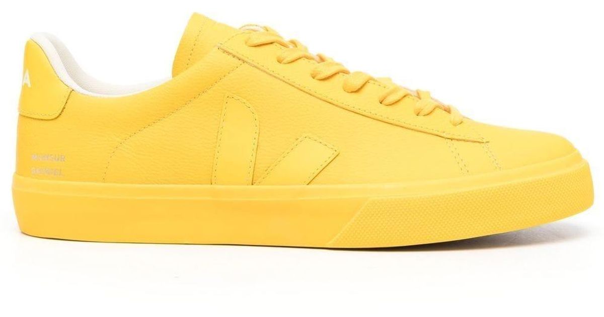 Veja Leather Campo Low-top Sneakers in Yellow for Men | Lyst