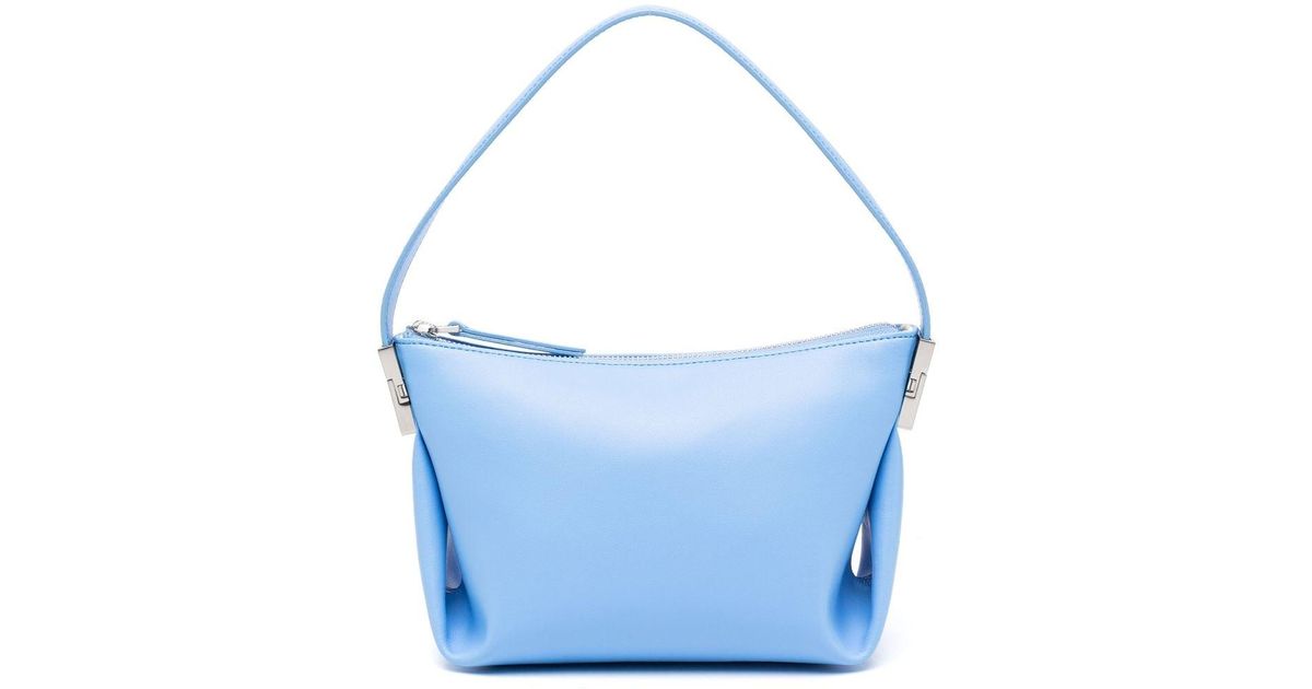 OSOI Folded-design Leather Tote Bag in Blue | Lyst