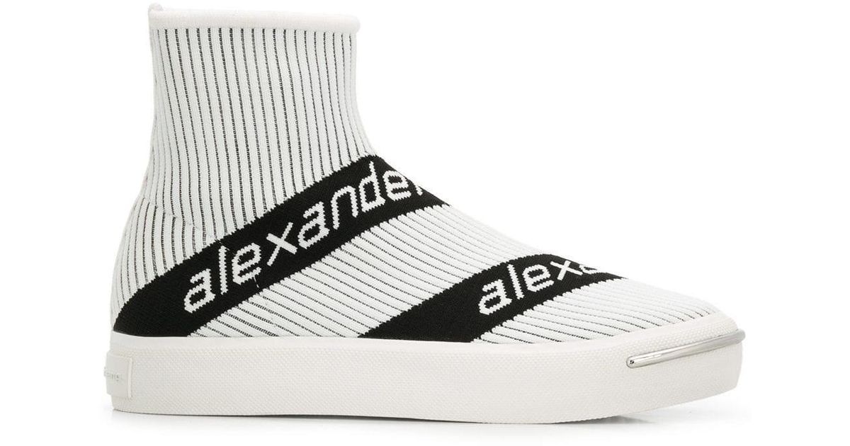 Alexander Wang Logo Stripe Sock 