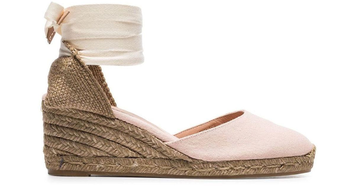 Castaner Cotton 60 Carina Espadrille Wedges in Pink Lyst