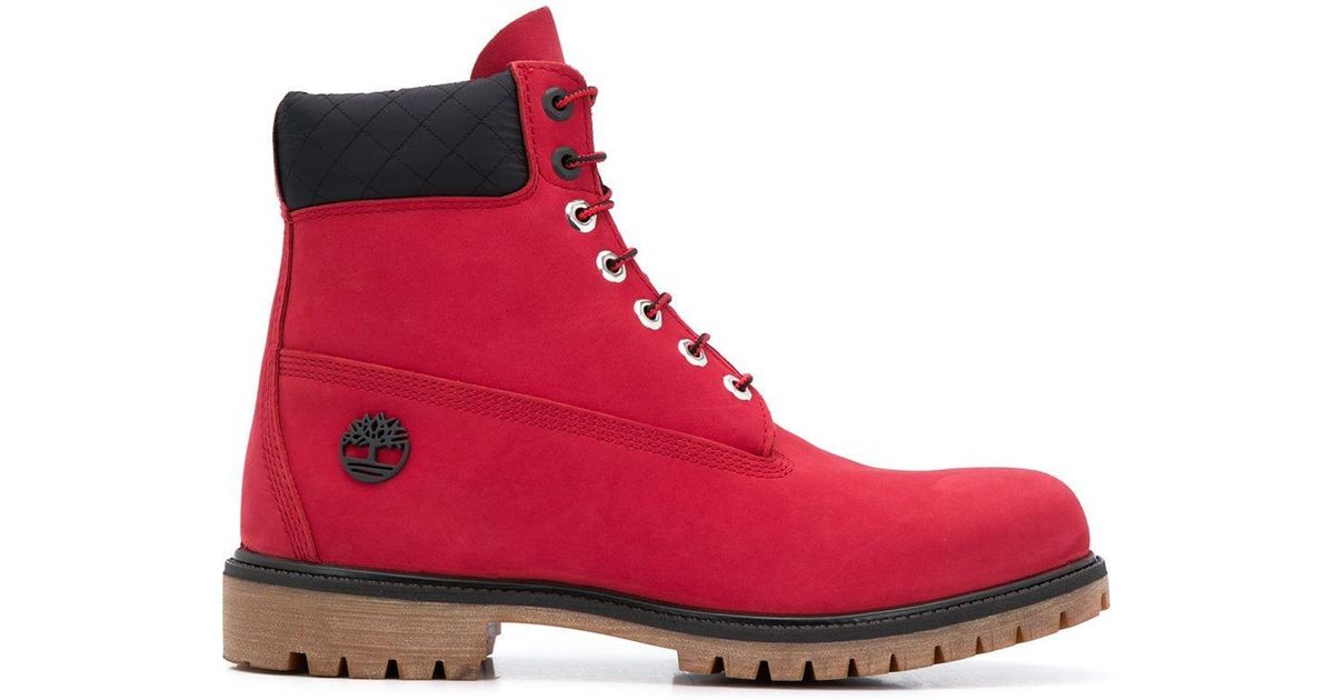 Timberland Leather Chicago Bulls 6-inch Boots in Red for Men | Lyst