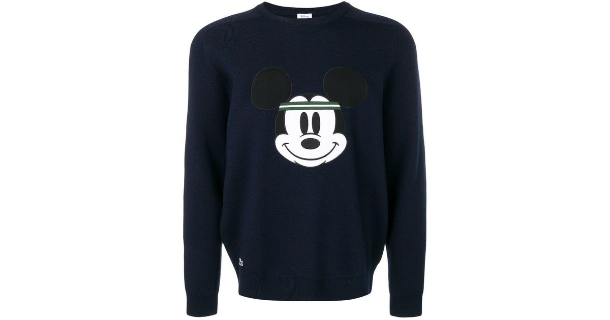 lacoste mickey mouse hoodie sweatshirt