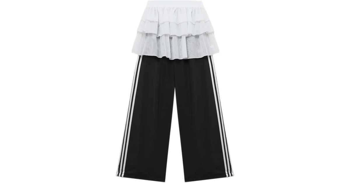 adidas Ruffled 3-Stripes Trousers in White | Lyst UK