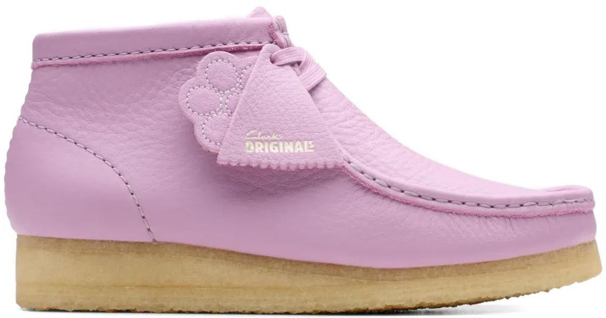 Clarks Wallabee Flower Leather Boots in Purple | Lyst display picture 3