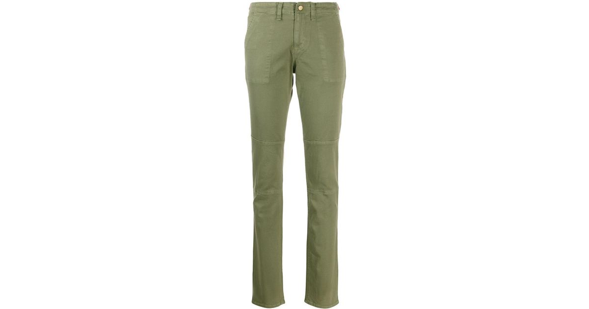 Veronica Beard Cotton Adrina Trousers in Green - Lyst