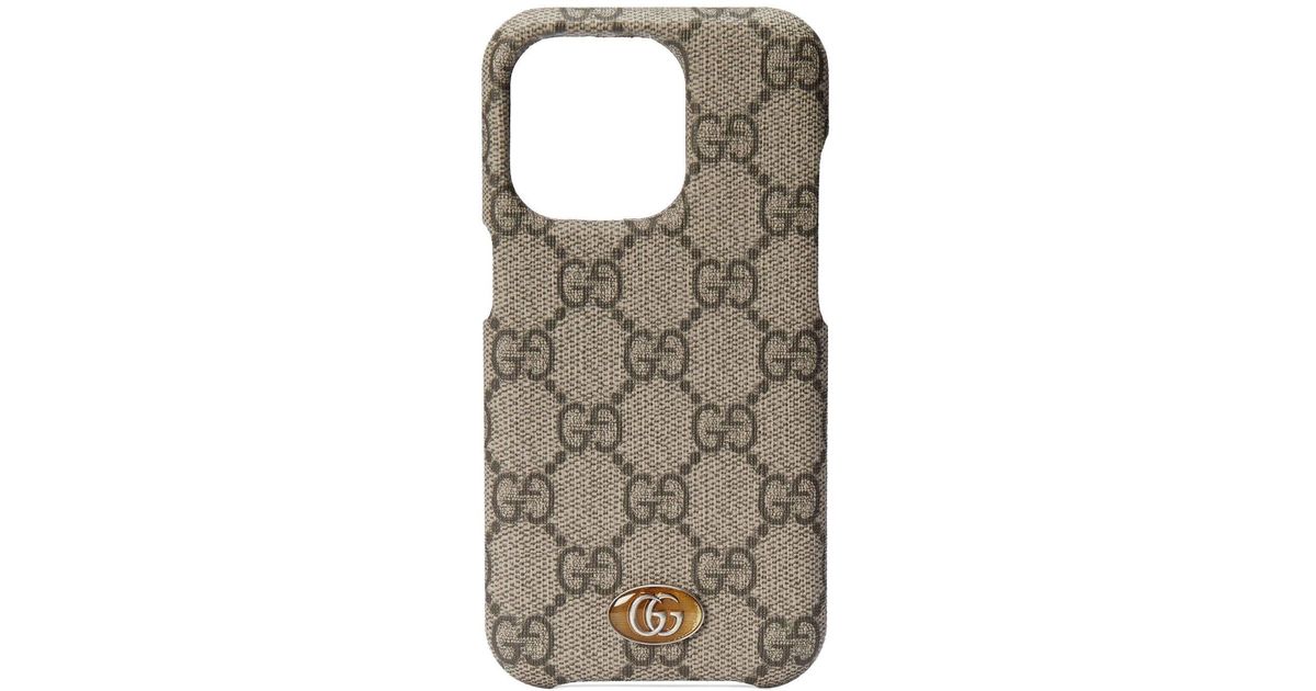Gucci Ophidia Iphone 14 Pro Case in Grey for Men | Lyst UK