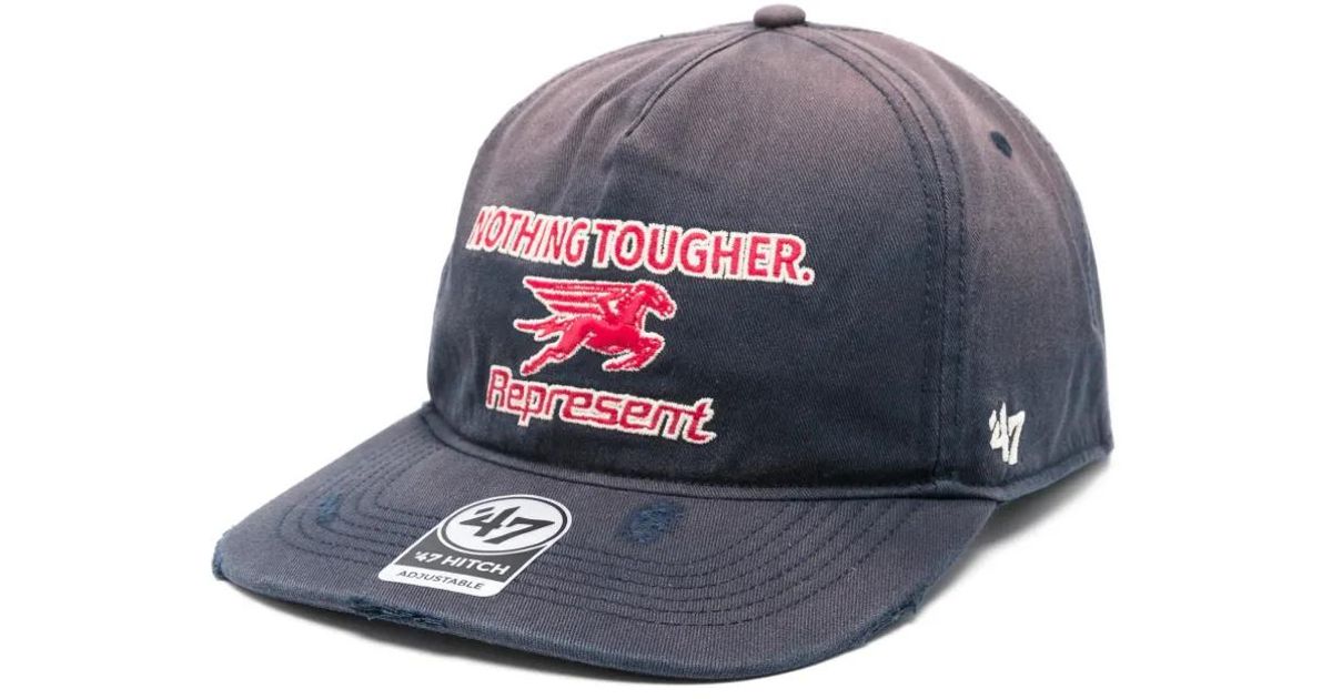 Represent X 47 Nothing Tougher Distressed Baseball Cap in White for Men ...