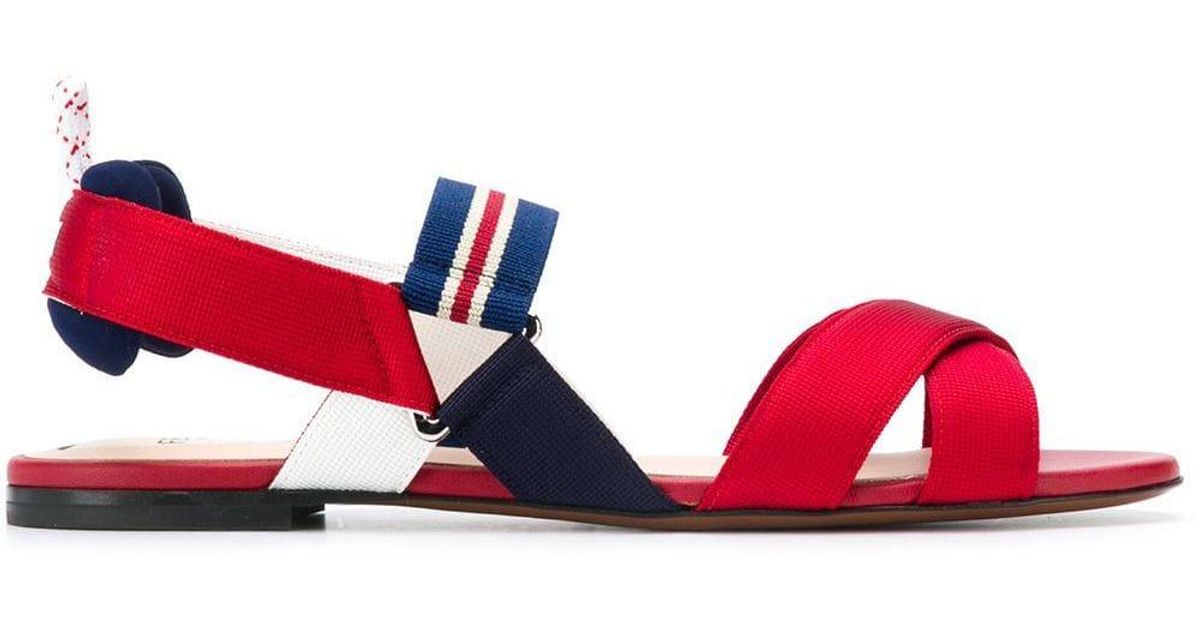 Fendi Synthetic Colibrì Sandals in Red - Lyst