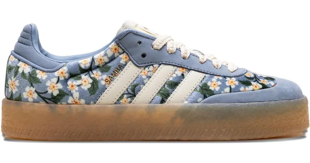 adidas gazelle silver green womens Whimsy Floral Sneakers