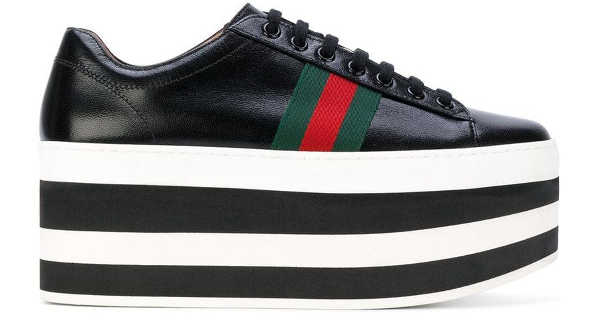 Gucci Leather Platform Sneakers in 