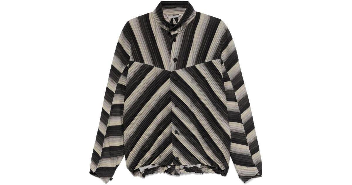 メンズ Homme Plissé Issey Miyake Rb Stripes 2 ジャケット