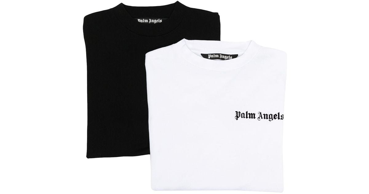 Palm Angels Set aus zwei T-Shirts mit Logo-Print in Schwarz für Herren |  Lyst DE