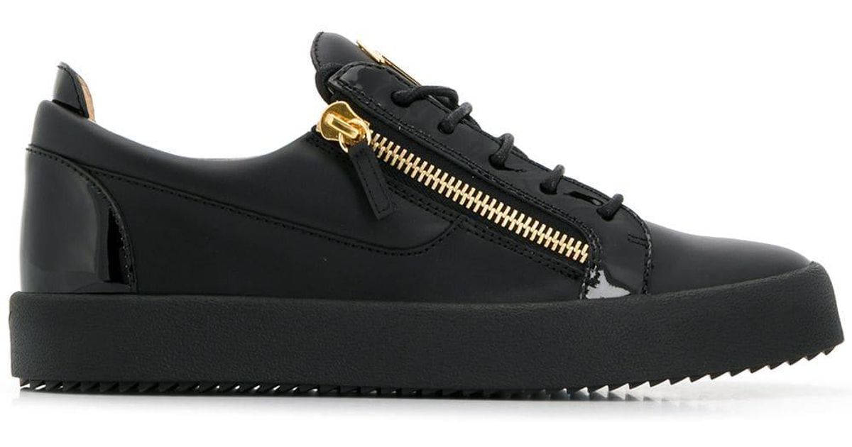giuseppe zanotti watch leather sneaker