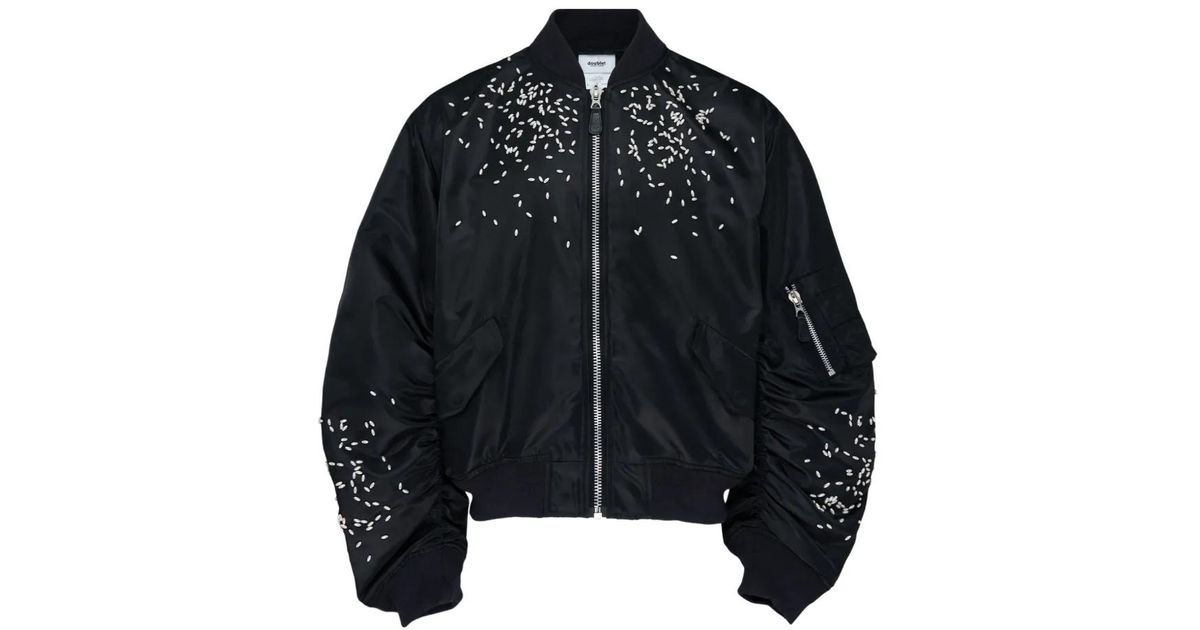 Extra Rice Jacket Doublet Spilled Rice Bomber Jacket in Black for Men | Lyst UK