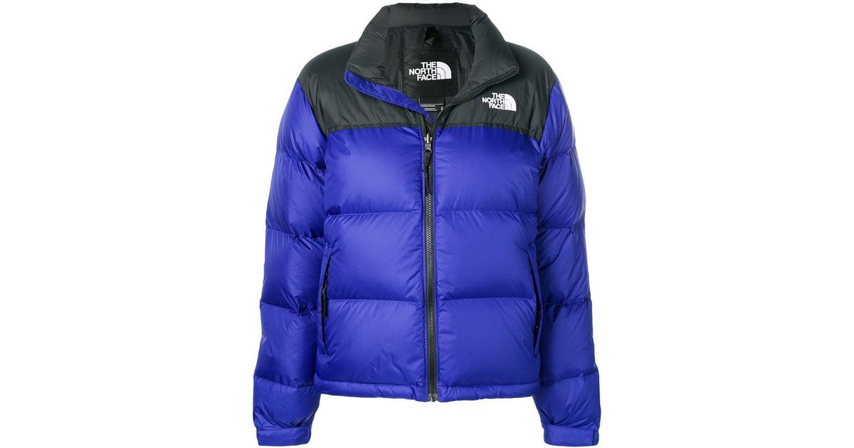 the north face blue puffer jacket
