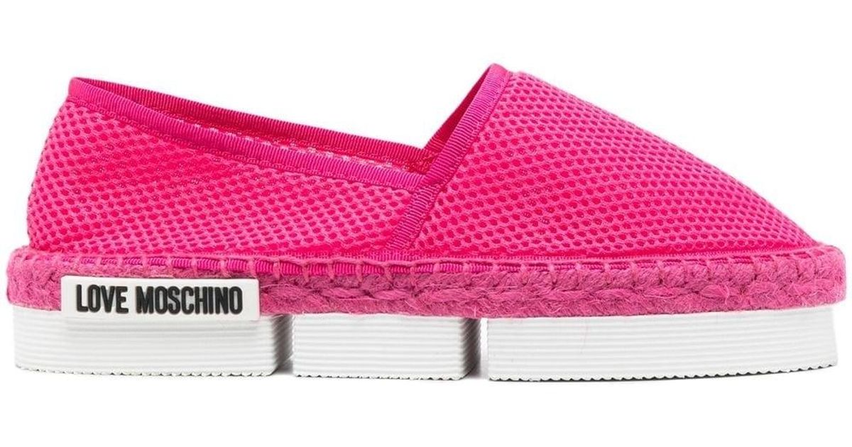 Love Moschino Meshpanel 35mm Espadrilles in Pink Lyst UK
