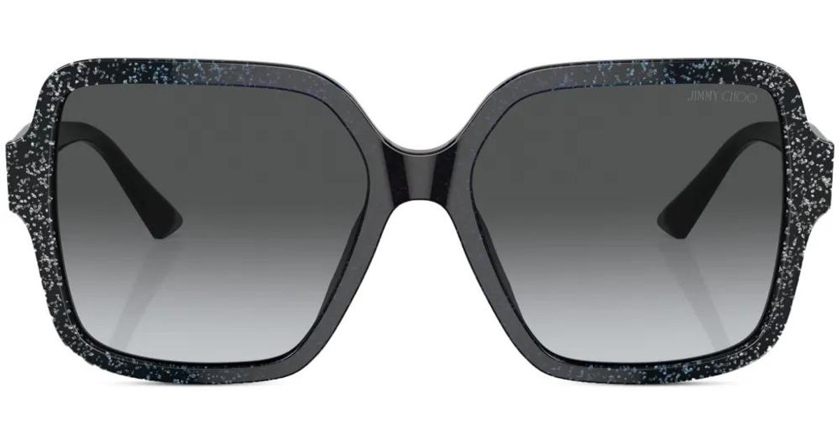 Jimmy Choo Glitter-Embellished Square-Frame Sunglasses in 