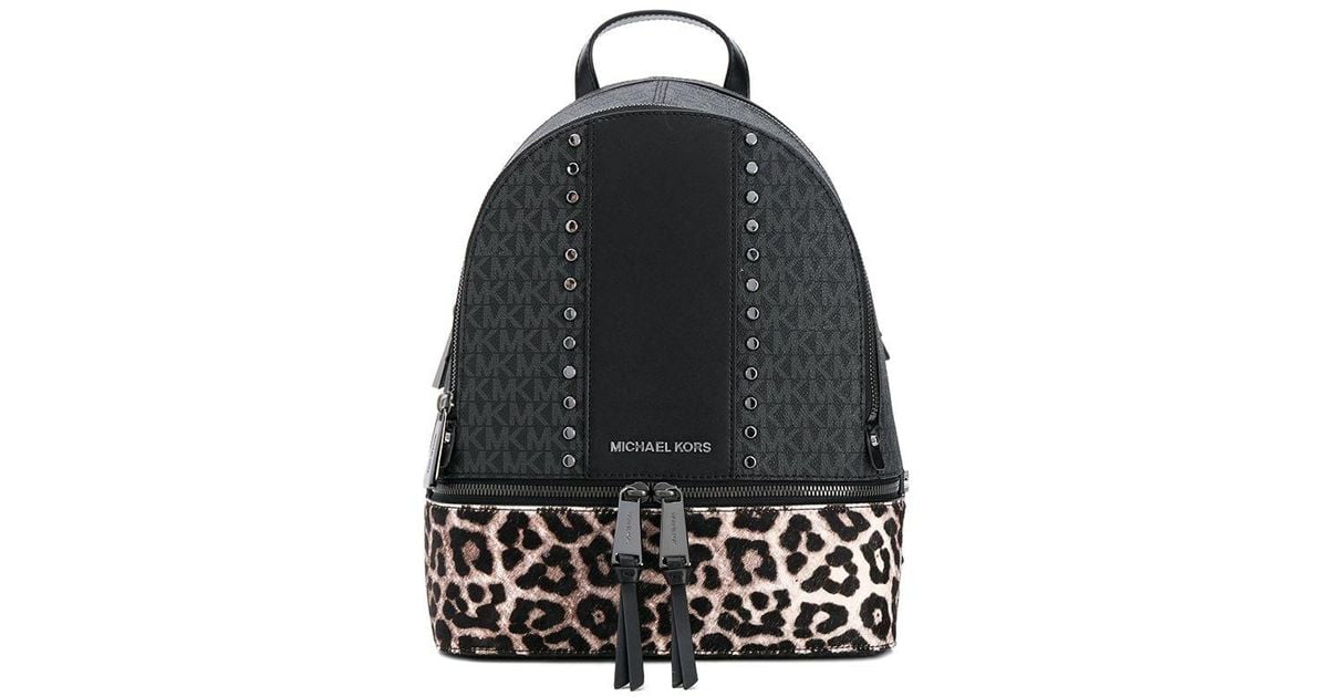 michael kors leopard print backpack