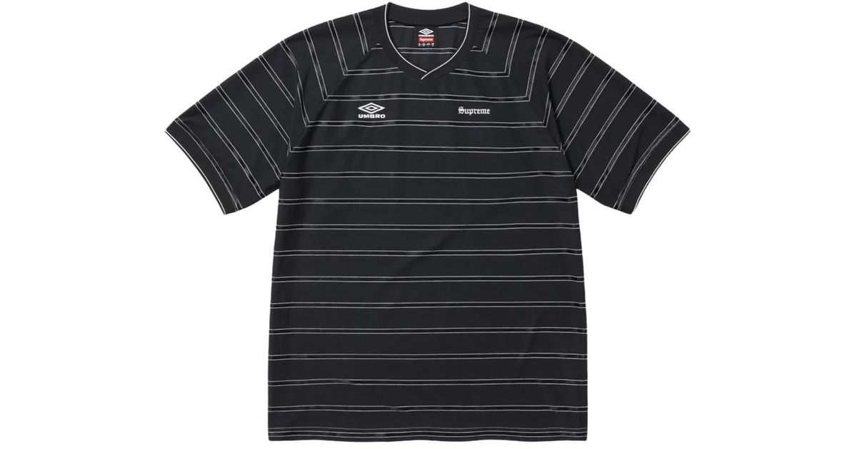 Umbro x Supreme ストライプシャツ 黒 supreme-black-X-Umbro-Striped-