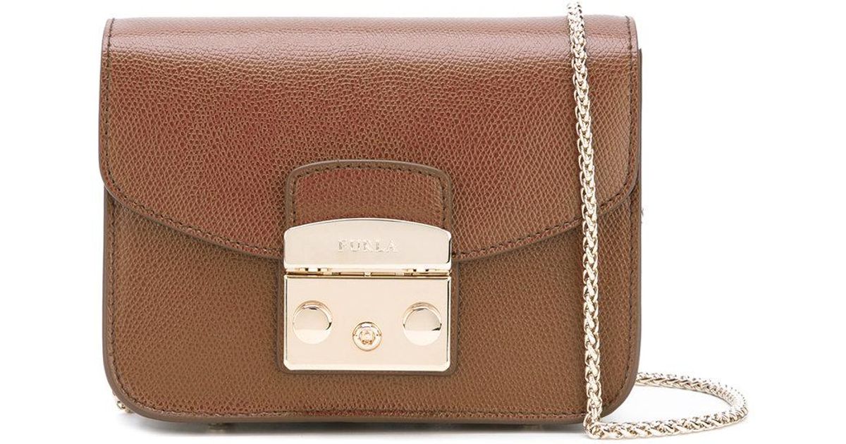 Furla Leather Glace Crossbody Bag in Brown Lyst