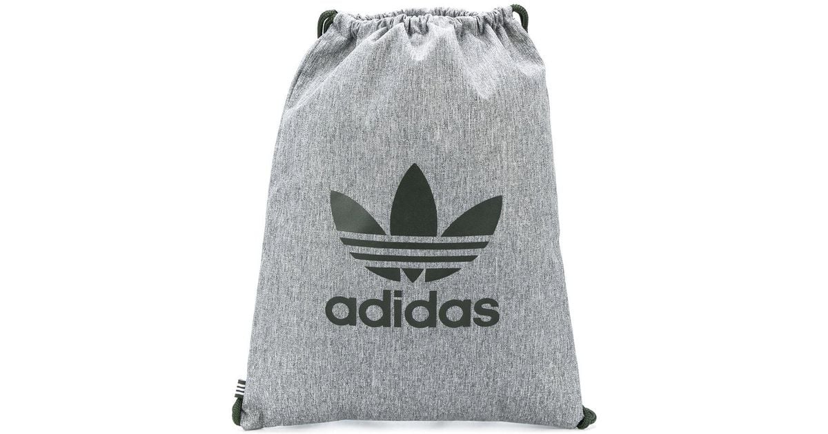 adidas Logo Drawstring Backpack in Grey (Gray) for Men - Lyst