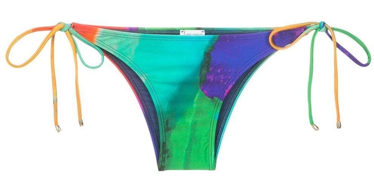 Lenny Niemeyer Colour-block Tie-side Bikini Bottoms in Blue | Lyst