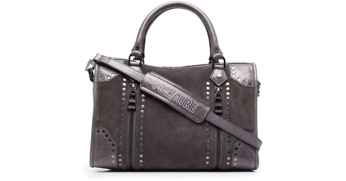 Zadig & Voltaire Sunny 2 Suede Tote Bag in Grey (Grey) Lyst UK