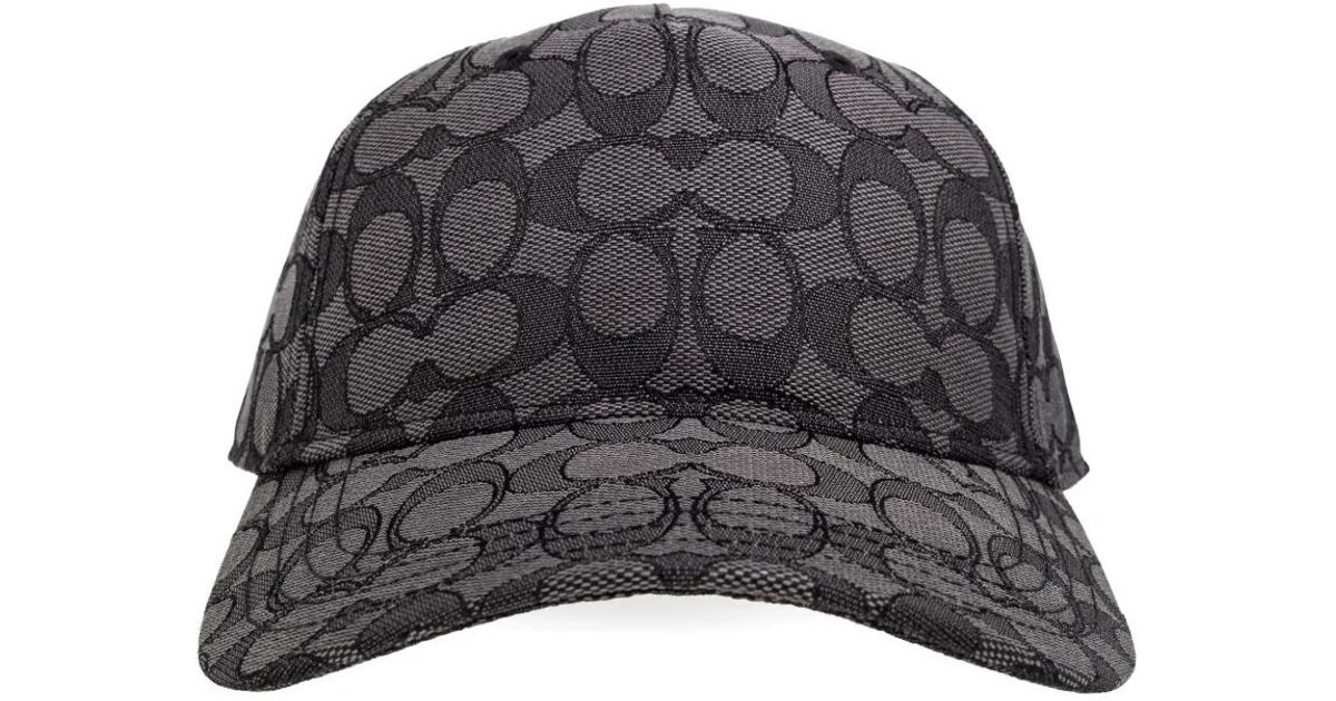 COACH Logo-buckled Cap in Grey | Lyst UK