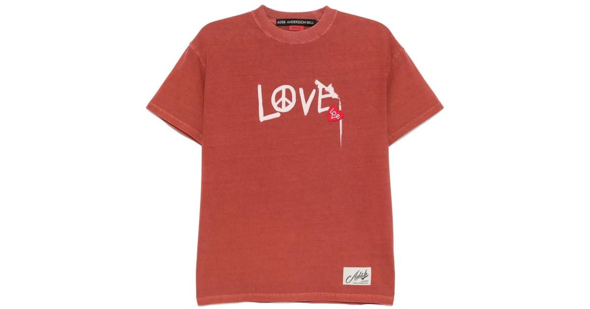 【ANDERSSON BELL】 UNISEX LOVE T-SHIRT RED ANDERSSON BELL Love T-Shirt in Red | Lyst
