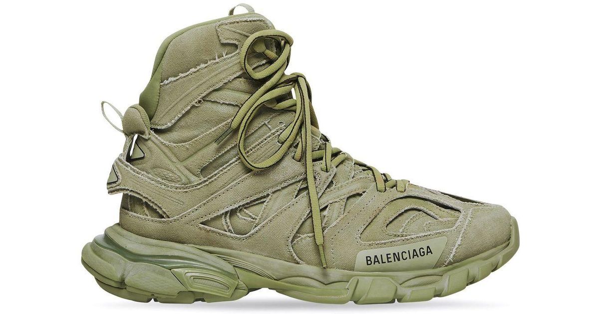 Balenciaga Hike Track Sneakers in Green for Men | Lyst