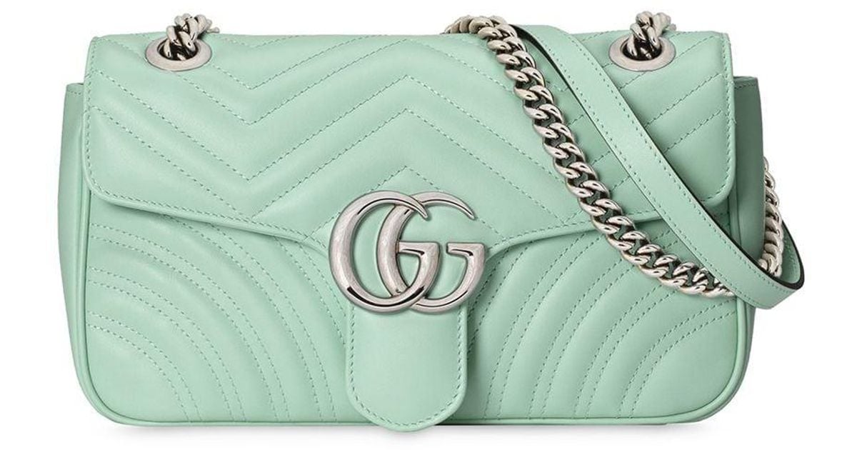 mint❁MINTGREEN　　GUCCI ベージュ GGパターン ポーチ Buy Gucci GG Marmont Mini Chain Bag 'Mint Green' - 497985