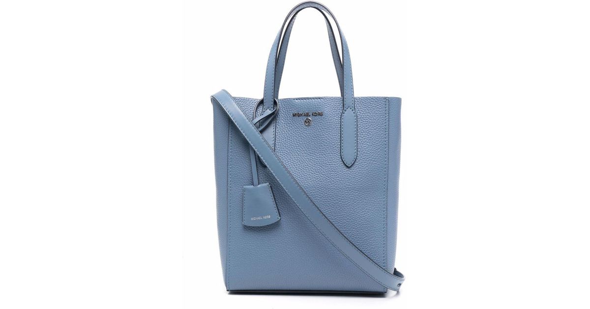 Michael Kors Blue Leather Tote  Medium Size with Zip Closure - Rock It!  Resell - Family Consignment