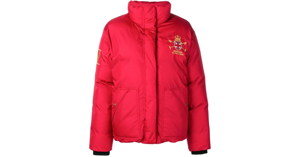 Synthetic Polo Player Puffer Jacket 