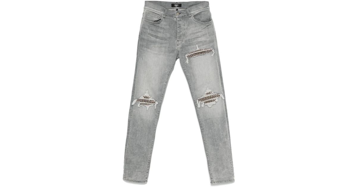 Amiri Mx1 Bouclé Jeans in Gray for Men | Lyst