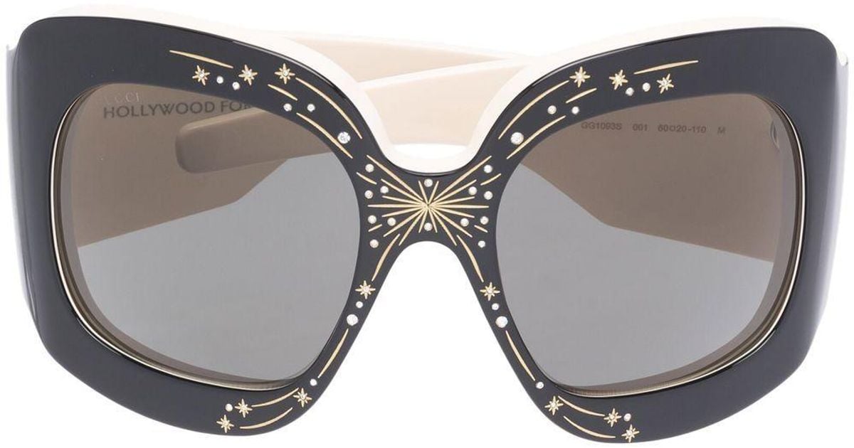 Gucci Hollywood Forever Oversized Sunglasses In Black Lyst Canada