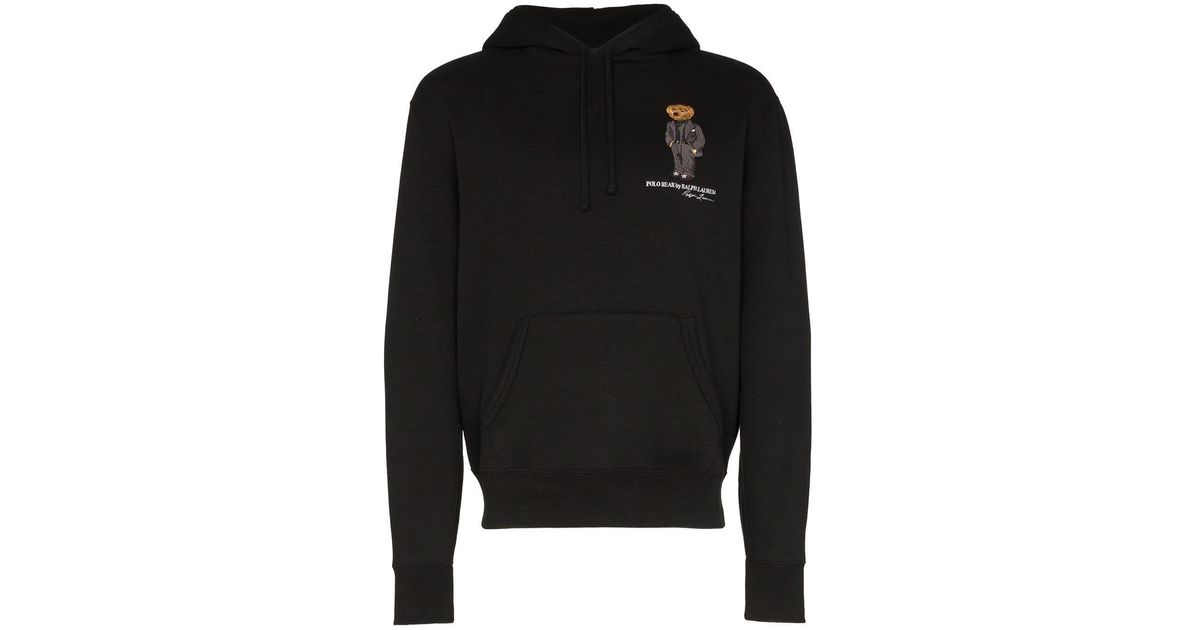 Sudadera con oso bordado Polo Ralph Lauren de Algodón de color Negro para  hombre | Lyst