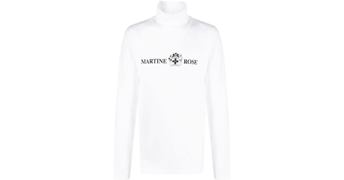 Martine Rose Quiet Riot-print Cotton Top in White | Lyst Canada
