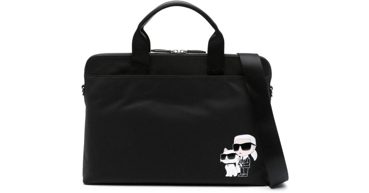 Karl Lagerfeld K/ikonik Laptop Bag in Black Lyst