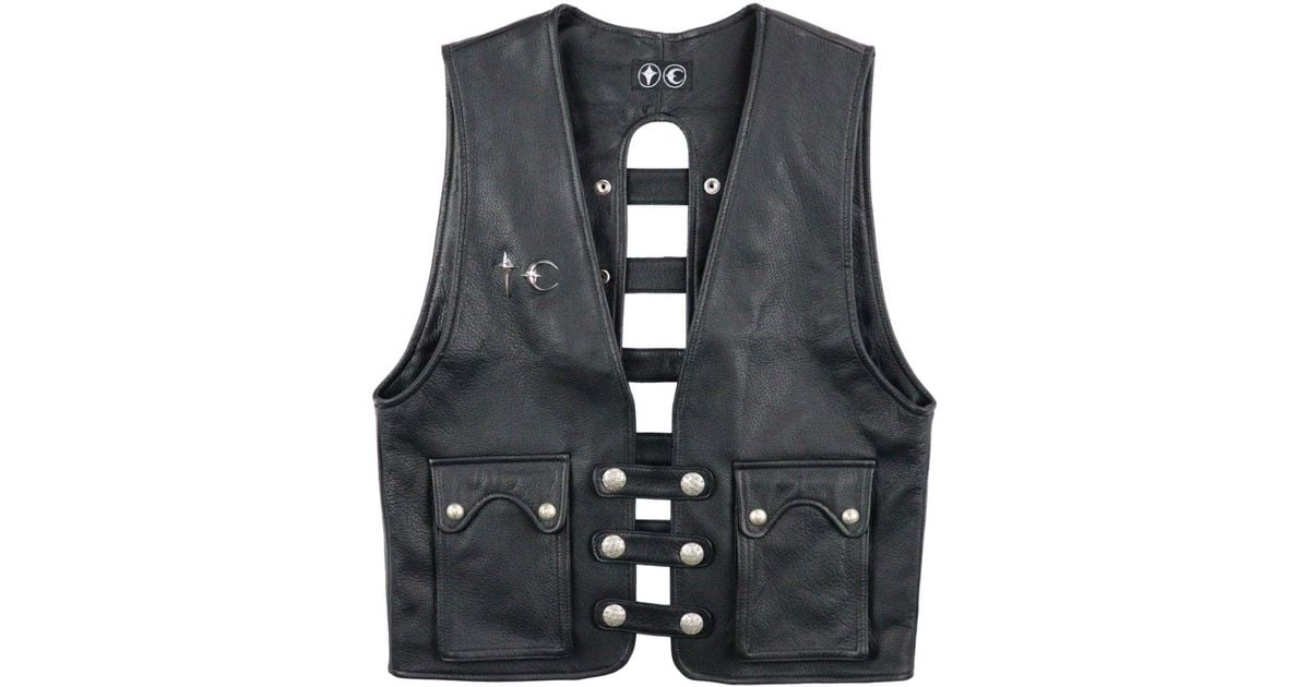 THUG CLUB Stud-embellished Leather Vest in Black for Men | Lyst THUG CLUB Stud-embellished Leather Vest in Black for Men | Lyst