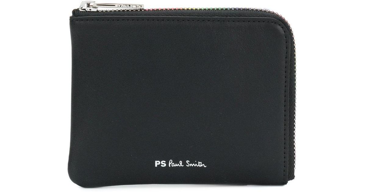 PS by Paul Smith Leather Rainbow Zip Coin Wallet in Black | Lyst