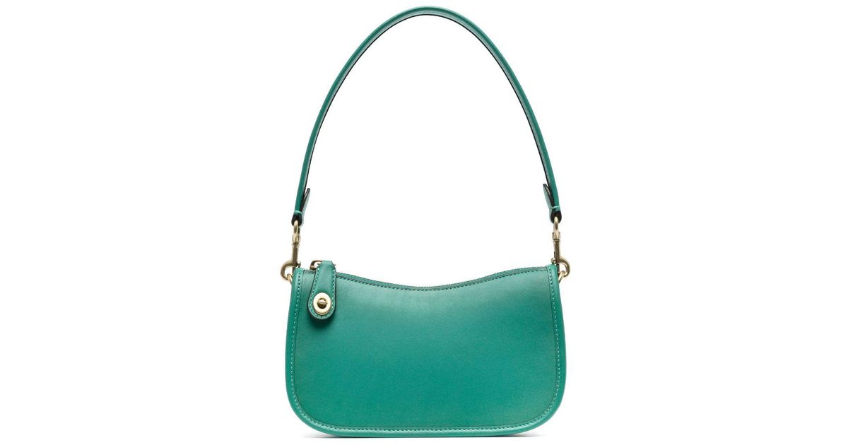 COACH Cary Leather Shoulder Bag in Green | Lyst UK