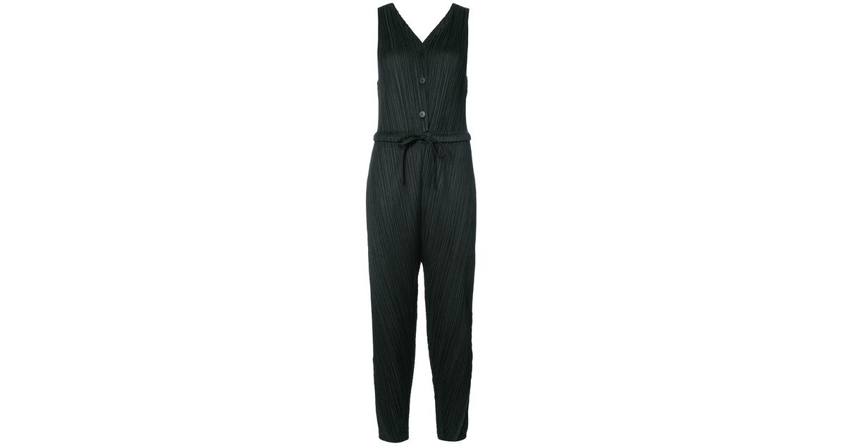 Pleats Please Issey Miyake Thicker Bounce Jumpsuit in Black | Lyst