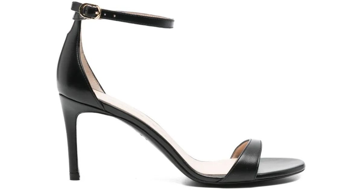 Stuart Foot Stuart Weitzman Nudist Ii Ankle-Strap Sandals in White | Lyst UK