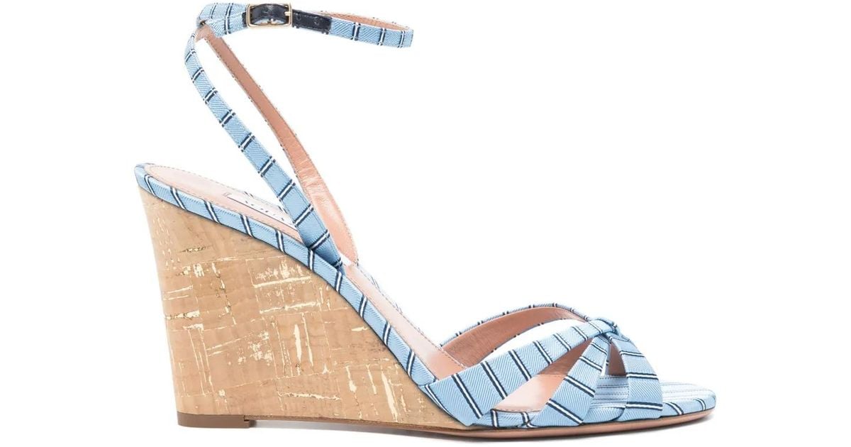 Aquazzura 85Mm Tati Sandals in Blue Lyst UK