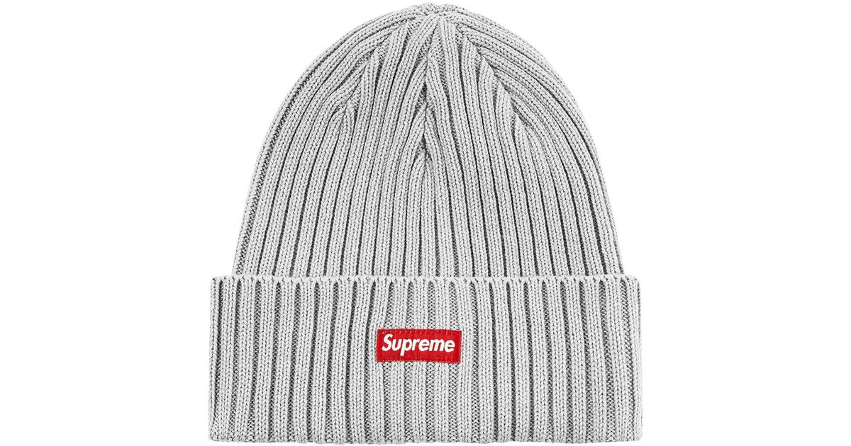grey supreme beanie