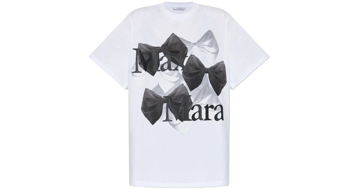 【関税＆送料込み】Max Mara Bow-Print Cotton T-Shirt Clothi 関税＆送料込み】Max Mara Bow-Print Cotton T-Shirt Clothi