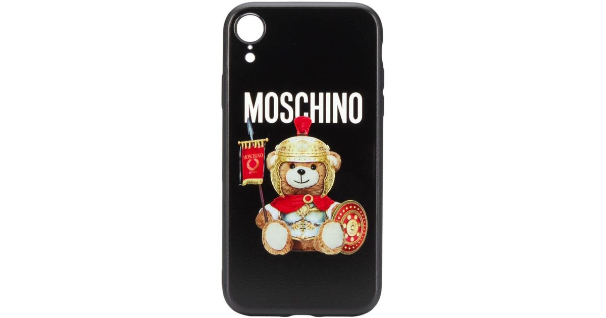Moschino Leather Teddy Bear Iphone Xr Case In Black Lyst Moschino Leather Teddy Bear Iphone Xr Case In Black Lyst