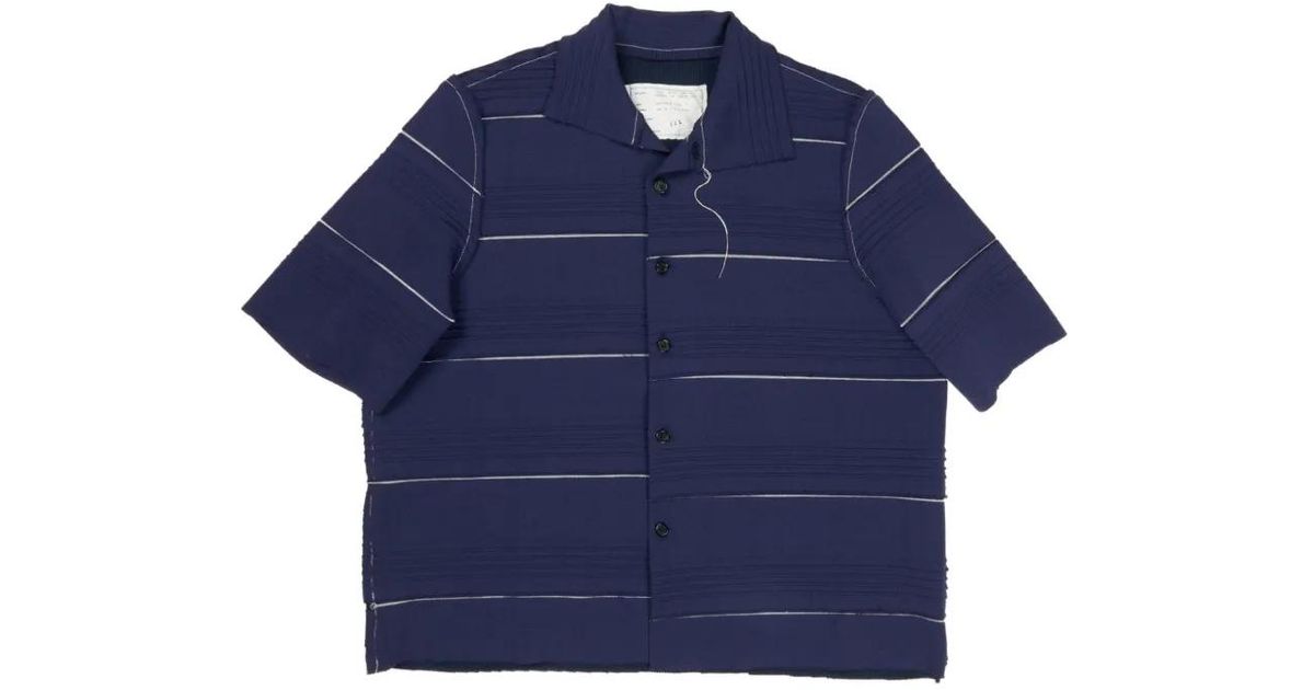 Camiel Fortgens Ribbed Striped Polo Shirt in Blue | Lyst