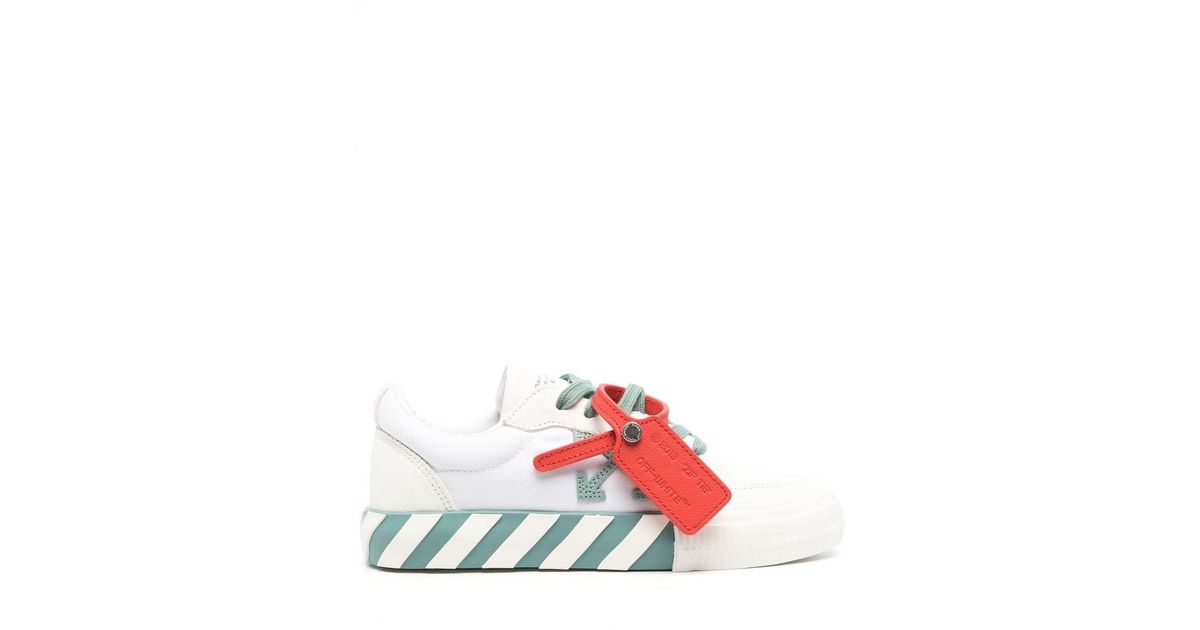 Off-White c/o Virgil Abloh 'low Vulcanized' Sneakers in Red | Lyst